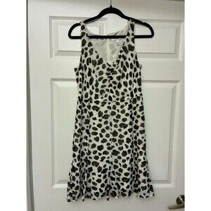Kate Young for Target Leopard Print Midi Dress Size 8 Fit Flare Party
